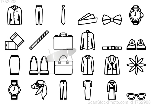Image of Clothes Icon Set