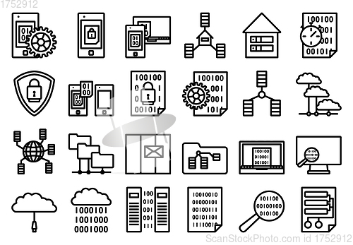 Image of Data Icon Set