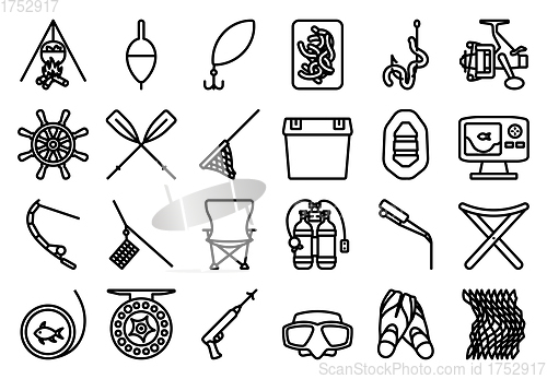 Image of Fishing Icon Set