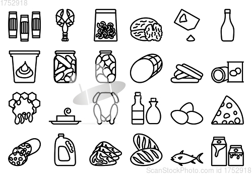 Image of Food Icon Set