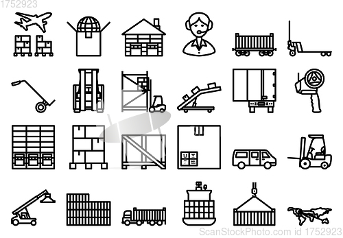 Image of Logistics Icon Set