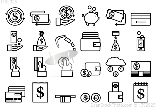 Image of Money Icon Set