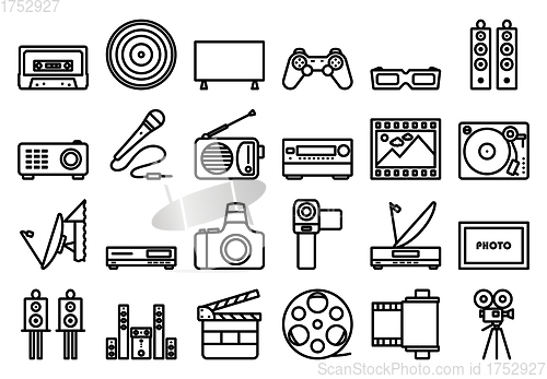Image of Multimedia Icon Set