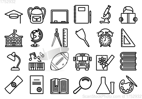 Image of School Icon Set