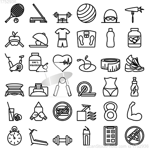 Image of Fitness Icon Set