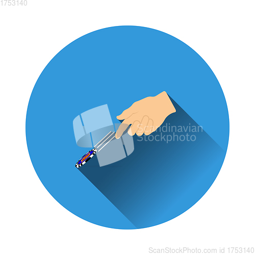 Image of Hand Throwing Gamble Chips Icon