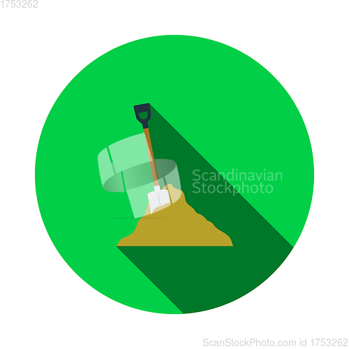 Image of Icon Of Construction Shovel And Sand