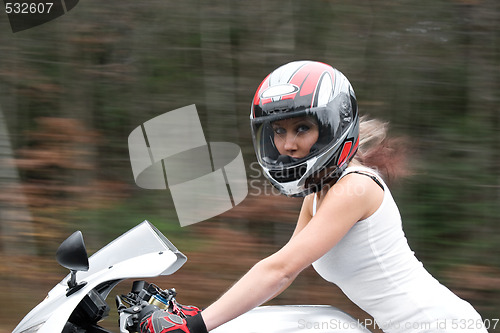 Image of Blonde Biker Girl