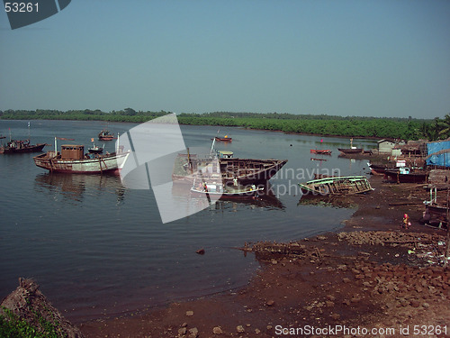 Image of local fishing boats