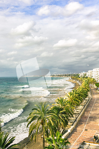 Image of panoramic view of Marbella promenade