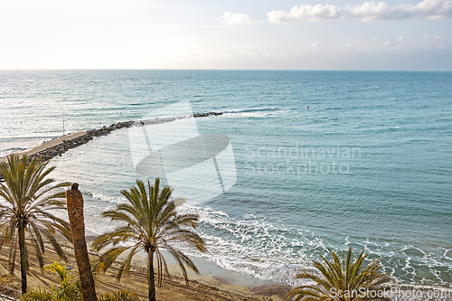 Image of Marbella beach in January, Spain