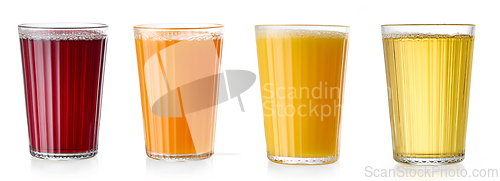 Image of glasses of various juice