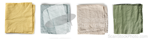 Image of folded various cotton napkins