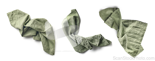 Image of green cotton napkins