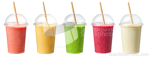 Image of various colorful smoothies