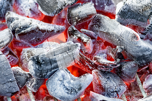Image of burning grill coals