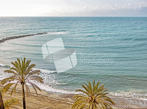 Image of Marbella beach in January, Spain