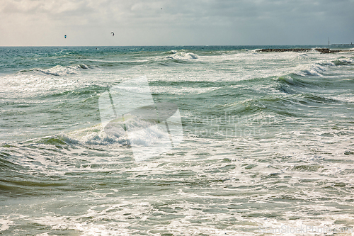 Image of close up of stormy sea