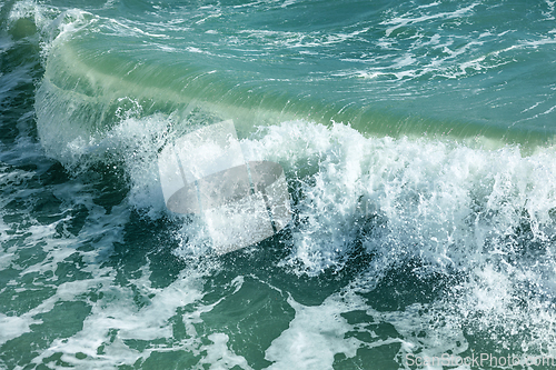Image of blue ocean wave