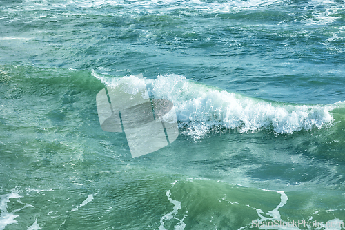 Image of blue ocean wave