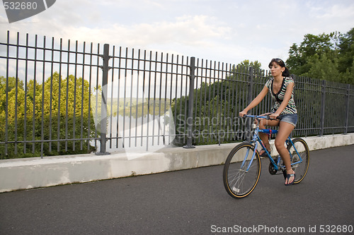 Image of Girl Riding a Bike