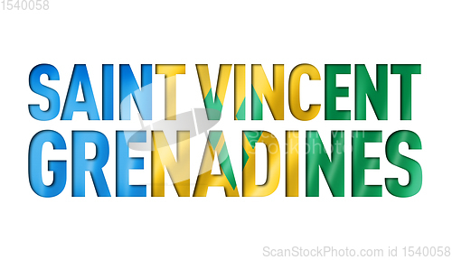 Image of Saint Vincent and the Grenadines flag text font