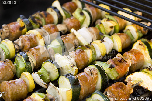 Image of Shish Kebabs on the Grill