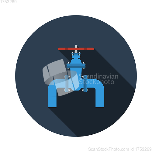 Image of Icon Of Pipe With Valve