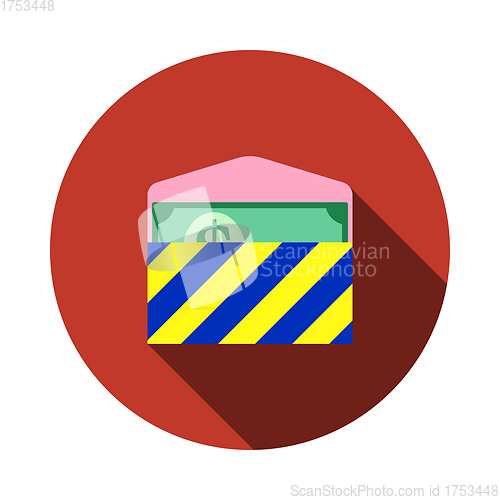 Image of Birthday Gift Envelop Icon With Money