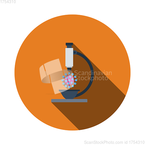Image of Research Coronavirus By Microscope Icon