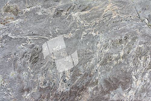 Image of Detailed close-up of textured gray rock surface with unique patt