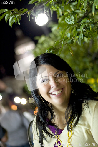 Image of Brunette Night Portrait