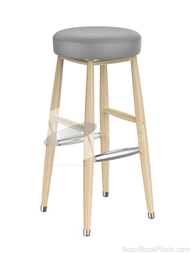 Image of Wooden bar stool