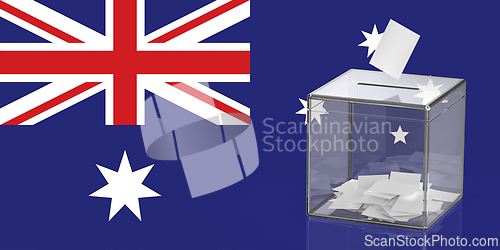 Image of Ballot box with the flag of Australia