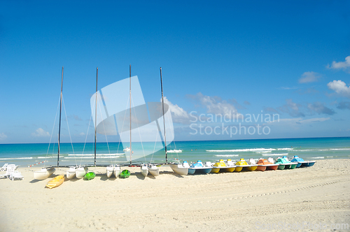 Image of Boats at exotic beace