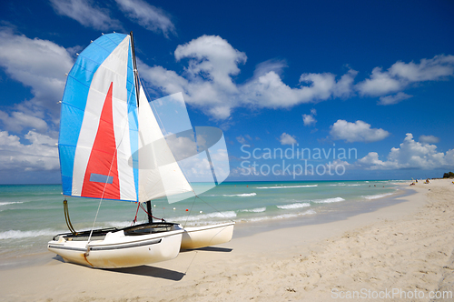 Image of Boat at exotic beace