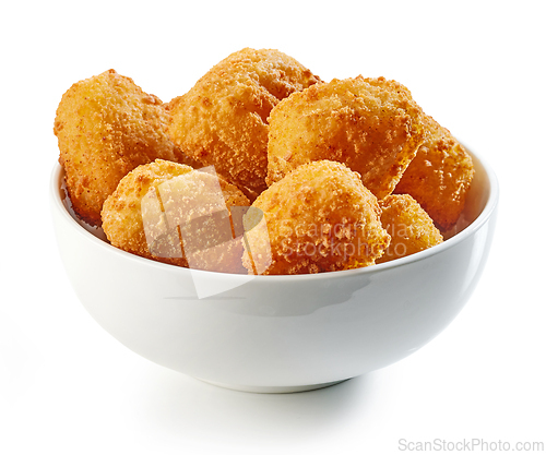 Image of fried fish fillet nuggets