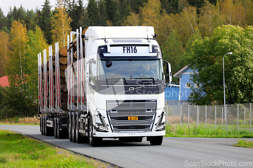 Image of New Volvo FH16 750 Logging Truck on Road
