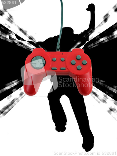 Image of game controller w clipping path 