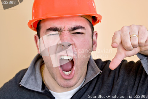 Image of Angry Construction Worker