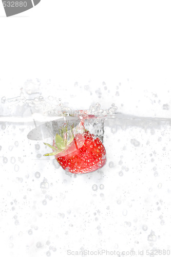 Image of Strawberry Splashing Into Water