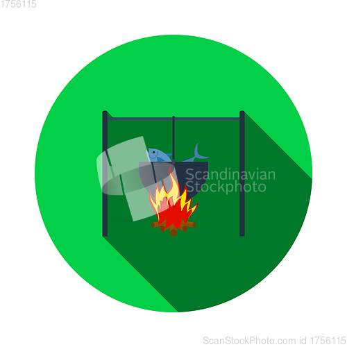 Image of Icon Of Fire And Fishing Pot