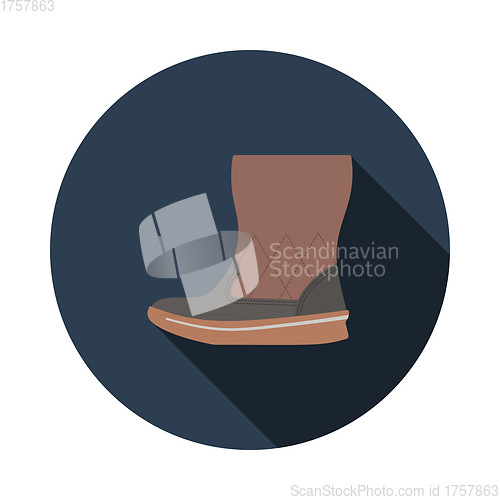Image of Woman Fluffy Boot Icon