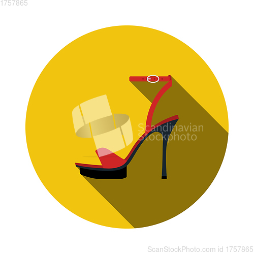Image of Woman High Heel Sandal Icon