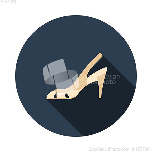 Image of Woman Heeled Sandal Icon