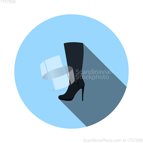 Image of Autumn Woman High Heel Boot Icon