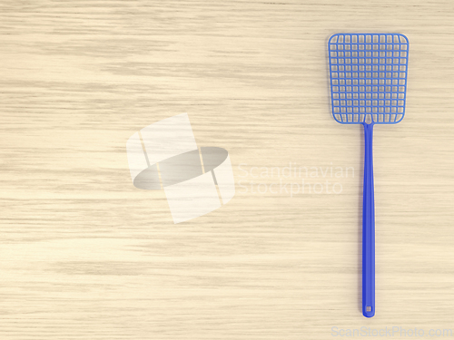 Image of Blue plastic fly swatter
