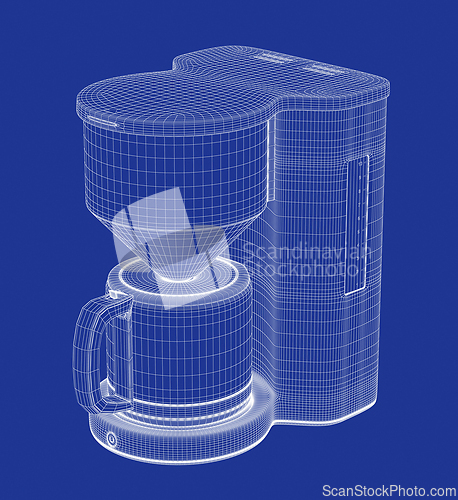 Image of 3D model of filter coffee maker