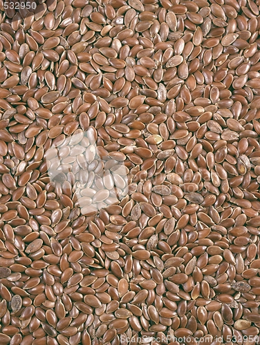 Image of Closeup view of flix seeds - background