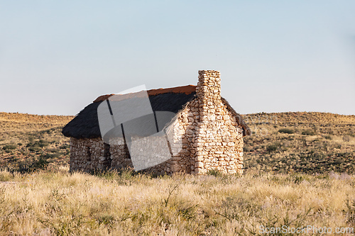 Image of Stone house in Kalahari desert, South Africa